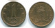 1 CENT 1976 NETHERLANDS ANTILLES Bronze Colonial Coin #S10683.U.A - Niederländische Antillen