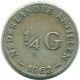 1/4 GULDEN 1962 ANTILLES NÉERLANDAISES ARGENT Colonial Pièce #NL11142.4.F.A - Netherlands Antilles