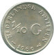 1/10 GULDEN 1966 ANTILLAS NEERLANDESAS PLATA Colonial Moneda #NL12683.3.E.A - Antilles Néerlandaises
