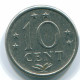 10 CENTS 1974 ANTILLES NÉERLANDAISES Nickel Colonial Pièce #S13531.F.A - Netherlands Antilles