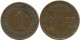 1 REICHSPFENNIG 1925 A GERMANY Coin #AD454.9.U.A - 1 Renten- & 1 Reichspfennig