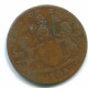 1 KEPING 1804 SUMATRA BRITISH EAST INDIES Copper Colonial Moneda #S11772.E.A - Inde