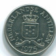 25 CENTS 1975 NETHERLANDS ANTILLES Nickel Colonial Coin #S11634.U.A - Netherlands Antilles