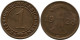 1 REICHSPFENNIG 1928 G DEUTSCHLAND Münze GERMANY #DB782.D.A - 1 Renten- & 1 Reichspfennig