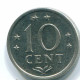 10 CENTS 1971 NETHERLANDS ANTILLES Nickel Colonial Coin #S13484.U.A - Netherlands Antilles