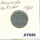 20 FILLER 1973 SIEBENBÜRGEN HUNGARY Münze #AY446.D.A - Hongarije