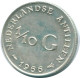 1/10 GULDEN 1966 ANTILLAS NEERLANDESAS PLATA Colonial Moneda #NL12698.3.E.A - Antilles Néerlandaises