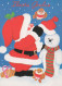 WEIHNACHTSMANN SANTA CLAUS Neujahr Weihnachten SCHNEEMANN Vintage Ansichtskarte Postkarte CPSM #PAU375.A - Santa Claus