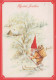 PÈRE NOËL Bonne Année Noël GNOME Vintage Carte Postale CPSM #PAU434.A - Santa Claus