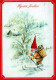 PÈRE NOËL Bonne Année Noël GNOME Vintage Carte Postale CPSM #PAU434.A - Santa Claus