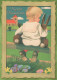 PÂQUES ENFANTS ŒUF Vintage Carte Postale CPSM #PBO274.A - Pasen