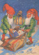 WEIHNACHTSMANN SANTA CLAUS Neujahr Weihnachten GNOME Vintage Ansichtskarte Postkarte CPSM #PBL837.A - Kerstman