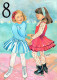 HAPPY BIRTHDAY 8 Year Old GIRL CHILDREN Vintage Postal CPSM #PBT911.A - Anniversaire