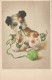 HUND Tier Vintage Ansichtskarte Postkarte CPA #PKE785.A - Hunde