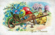 OSTERN HUHN EI Vintage Ansichtskarte Postkarte CPA #PKE395.A - Easter