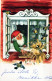 WEIHNACHTSMANN SANTA CLAUS Neujahr Weihnachten GNOME Vintage Ansichtskarte Postkarte CPSMPF #PKD884.A - Santa Claus