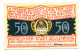 50 Pfennig 1921 ZEULENRODA DEUTSCHLAND UNC Notgeld Papiergeld Banknote #P10601 - [11] Lokale Uitgaven
