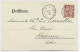 MOUCHON 10C PERFORE A.F CARTE PRIVEE CONVOYEUR MACON A LYON 1902 - Storia Postale