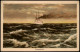 Travemünde-Lübeck Stürmische See, Dampfer - Künstlerkarte 1926 - Altri & Non Classificati