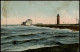 Cuxhaven Seepavillon Und Leuchtturm 1908  Gel, Schiffspoststempel Hamburg - Cuxhaven