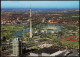 München Luftbild Panorama Olympiagelände Mit BMW-Hochhaus, Olympiaturm 1980 - München