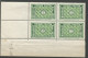 TUNISIE N° 314 Bloc De 4 Coin Daté 19 / 2 / 48 NEUF** SANS CHARNIERE NI TRACE  / Hingeless  / MNH - Unused Stamps