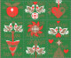 Heart Art Pig Bird Drum Horn Bell GOLD Christmas JUL JULEN Charity Label Cinderella Vignette 1989 Sheet Denmark Danmark - Kerstmis