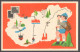 Delcampe - HIKING Hiker TOURISM - School BANK Children Savings Stamp 1970 Hungary MAP / POSTCARD Ski Ship Fish Binoculars - Francobolli (rappresentazioni)