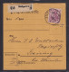 DR., Paketkarte Mit EF. Mi.-Nr. 92 II A, Sign. Jäschke-L. - Andere & Zonder Classificatie