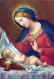 Vergine Maria Madonna Gesù Bambino Religione Vintage Cartolina CPSM #PBQ177.IT - Maagd Maria En Madonnas