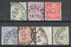 WURTEMBERG (ALEMANIA) Serie No Completa X 7 Sellos Usados CIFRA Años 1875-79 – Valorizada En Catálogo € 89,25 - Oblitérés