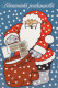 BABBO NATALE Buon Anno Natale Vintage Cartolina CPSM #PAU529.IT - Santa Claus