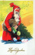 BABBO NATALE Natale Vintage Cartolina CPSMPF #PAJ385.IT - Santa Claus