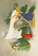 ANGELO Buon Anno Natale Vintage Cartolina CPSMPF #PAG745.IT - Anges