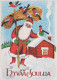 SANTA CLAUS Happy New Year Christmas Vintage Postcard CPSM #PBL480.GB - Santa Claus