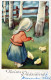 PÂQUES POULET ŒUF ENFANTS Vintage Carte Postale CPA #PKE293.FR - Pasen