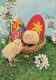 PÂQUES POULET ŒUF Vintage Carte Postale CPSM #PBO659.FR - Ostern