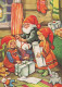 PÈRE NOËL ENFANT NOËL Fêtes Voeux Vintage Carte Postale CPSM #PAK290.FR - Santa Claus