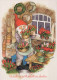 PÈRE NOËL NOËL Fêtes Voeux Vintage Carte Postale CPSM #PAK065.FR - Santa Claus