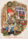 PÈRE NOËL NOËL Fêtes Voeux Vintage Carte Postale CPSM #PAK065.FR - Kerstman