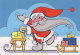 PAPÁ NOEL Feliz Año Navidad Vintage Tarjeta Postal CPSM #PBL548.ES - Santa Claus