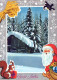 PAPÁ NOEL Feliz Año Navidad Vintage Tarjeta Postal CPSM #PAV681.ES - Santa Claus