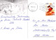 PAPÁ NOEL Feliz Año Navidad MUÑECO DE NIEVE Vintage Tarjeta Postal CPSM #PAU389.ES - Santa Claus