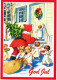 PAPÁ NOEL ÁNGELES NAVIDAD Vintage Tarjeta Postal CPSM #PAK143.ES - Kerstman