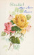 FLOWERS Vintage Ansichtskarte Postkarte CPA #PKE547.DE - Flores