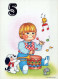 ALLES GUTE ZUM GEBURTSTAG 5 Jährige JUNGE KINDER Vintage Postal CPSM #PBT734.DE - Birthday