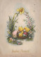 OSTERN HUHN EI Vintage Ansichtskarte Postkarte CPSM #PBO597.DE - Easter