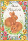 OSTERN KANINCHEN Vintage Ansichtskarte Postkarte CPSM #PBO534.DE - Pasen