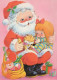 WEIHNACHTSMANN SANTA CLAUS KINDER WEIHNACHTSFERIEN Vintage Postkarte CPSM #PAK369.DE - Kerstman