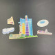 China Shanghai Philatelic Corporation's "Pudong In The New Era" Magnetic Refrigerator Sticker Commemorative Fold - China